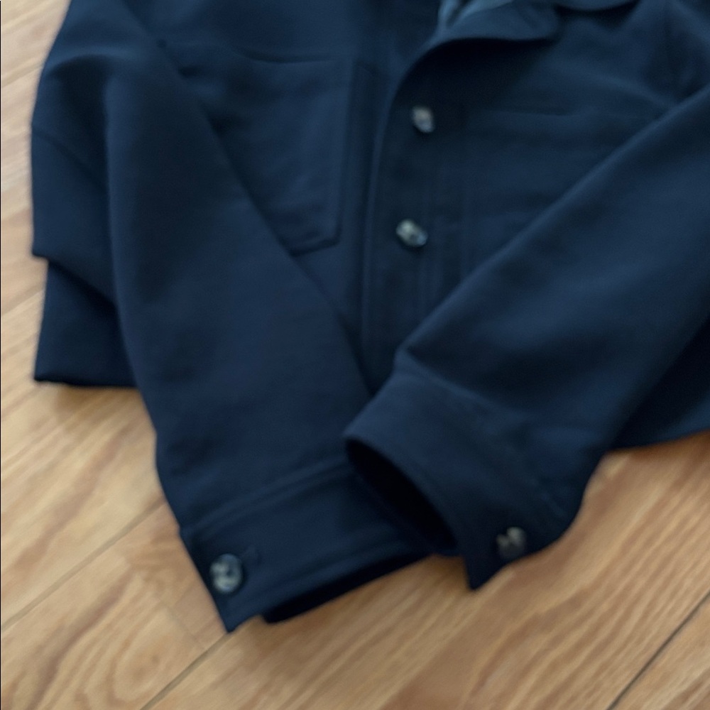 Cropped Black Button-Front Jacket - image 3